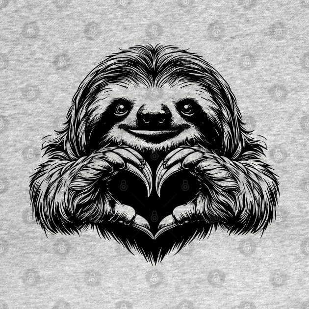 Sloth lover heart by ArtPixy